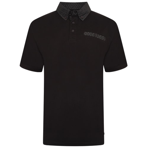 KAM Premium Jersey Polo Schwarz